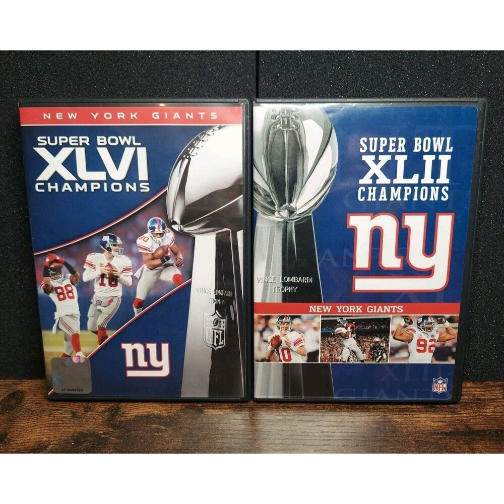 New York Giants Super Bowl XLII and XLVI Champions DVDs